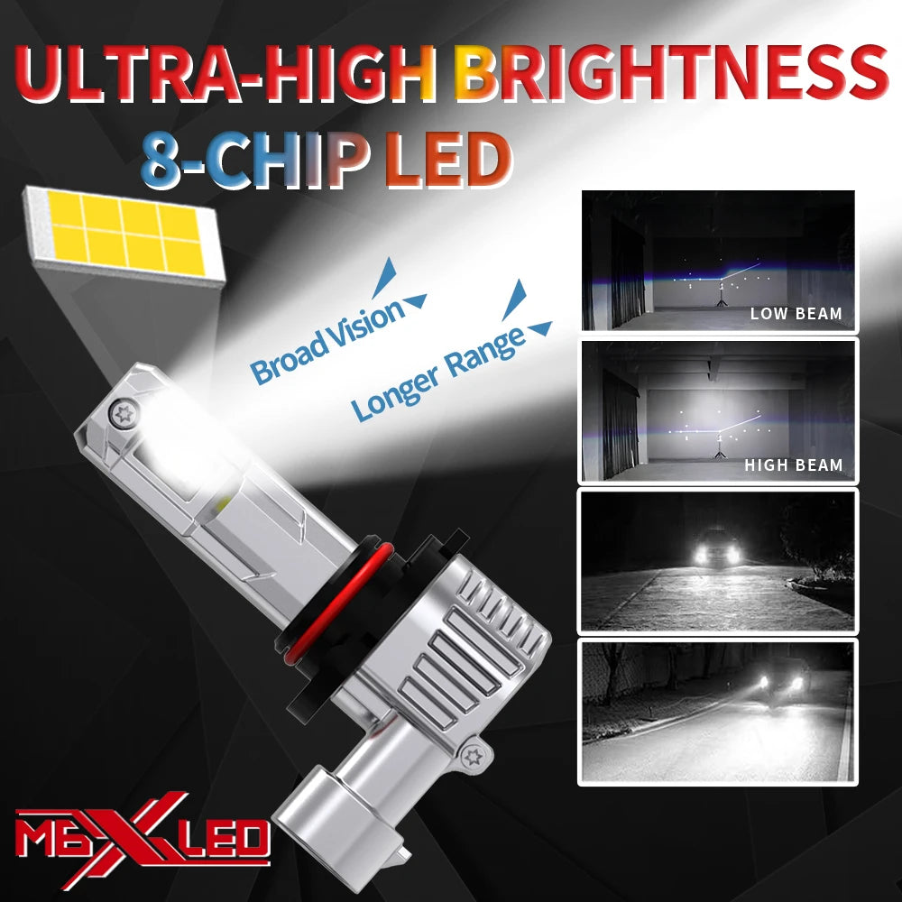 HB3 9005 Led Headlight Canbu Car Bulb High Power 6000K Xenon White Light Moto Diode Lamp 1