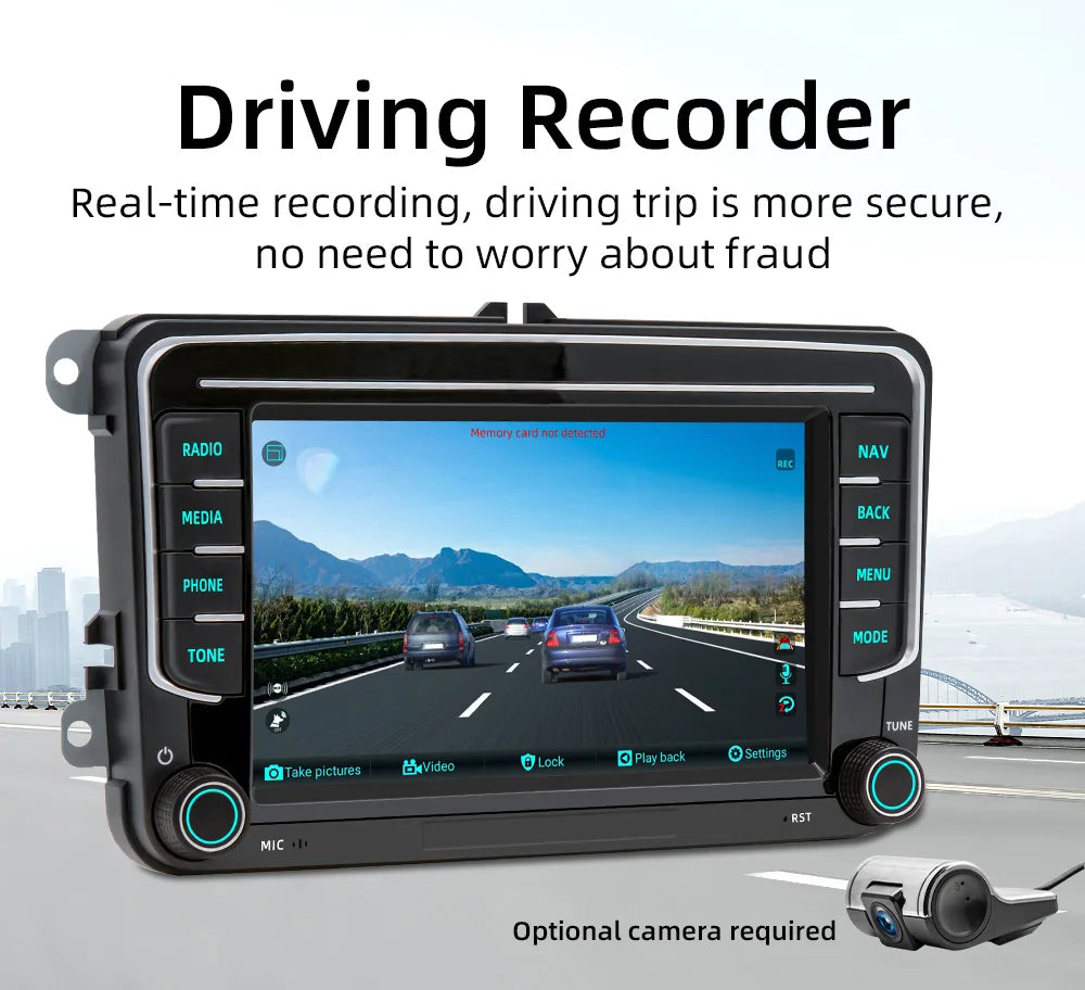 BQCC 7" Android 13 Octa Core Car Player Mirrorlink Carplay WIFI GRS For Volkswagen VW CC Passat B7 Polo Golf 5 6 Jetta mk5 mk6