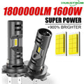 H7 LED Car Headlight 1600W 6500K Canbus Error Free H7 Car Bulbs Plug and Play Wireless Aut