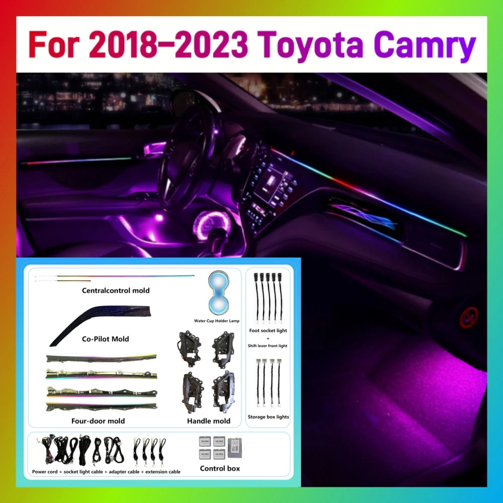 RGB - Ambient Light - for Toyota Camry 2018-2023 - App Control - Car Interior Lighting | AUTOKITSHOP