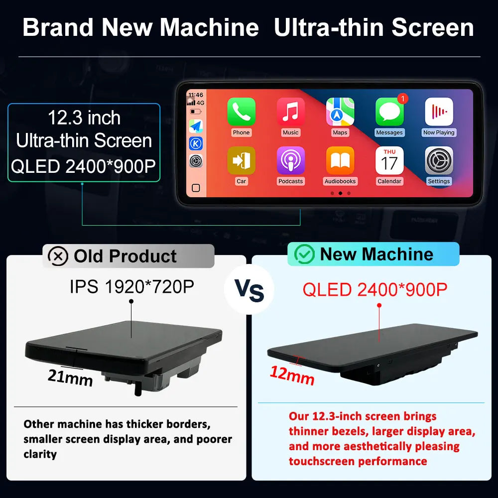 12.3 '' BT Car Video Multimedia Player WiFi Android 16 GPS Carplay 4G for Ford Fiesta 2009