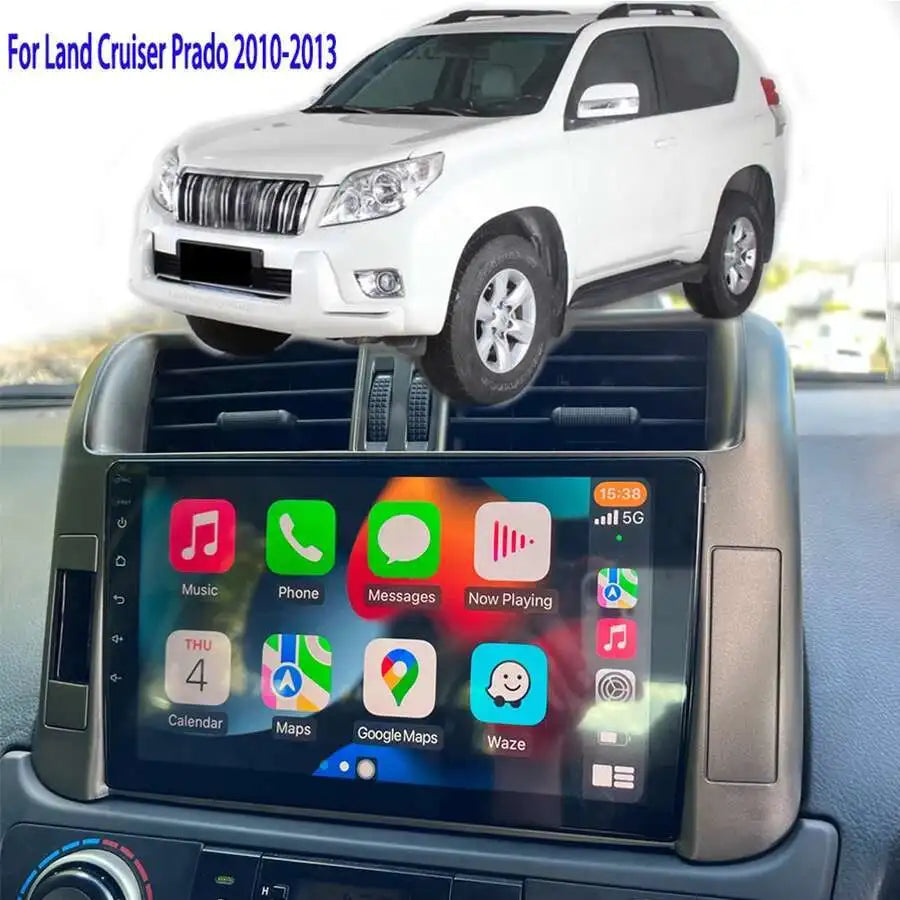 360 Camera Carplay Android 15 Car Multimedia Player For Toyota land cruiser prado 150 2010