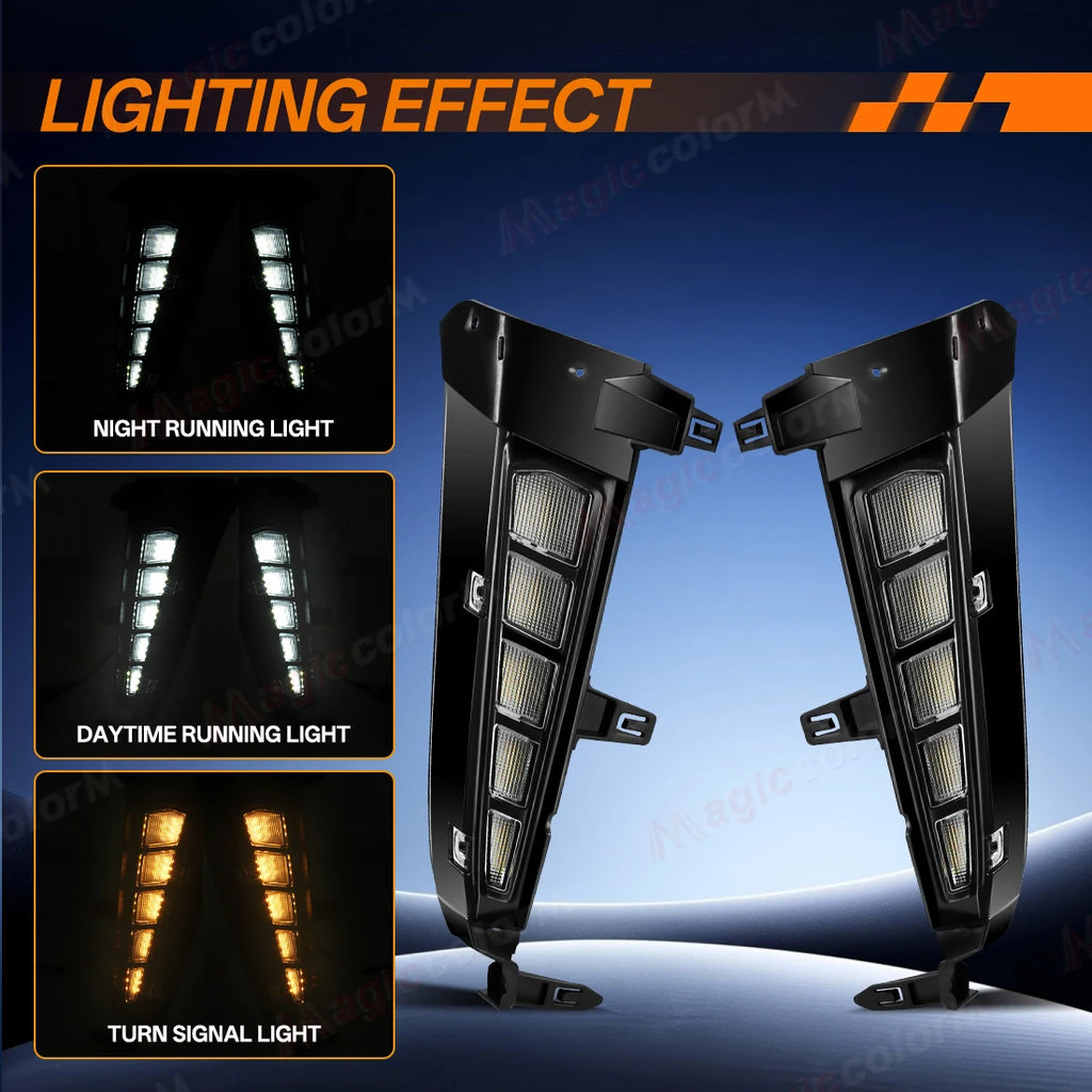 LED Front Fender Daytime Running For Toyota Tacoma TRD Sport SR 2024 2025 Dynamic Turn Sig | AUTOKITSHOP