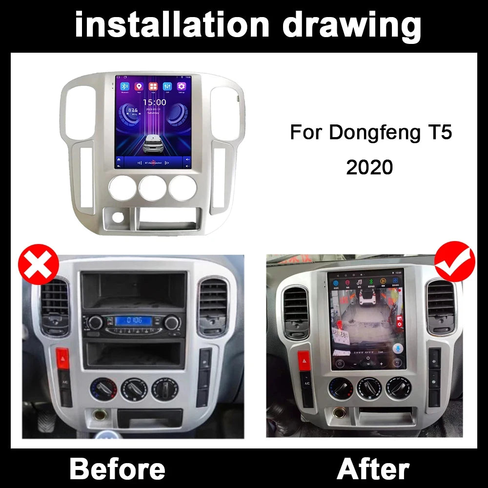 Wireless Carplay For Dongfeng T5 2020 Android 16 Auto Car Radio Multimedia Video Player GP