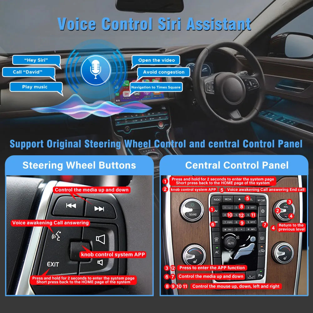 RGB - Ambient Light - for Volvo XC60 V60 S60 2011-2019 - App Control - Car Interior Lighting