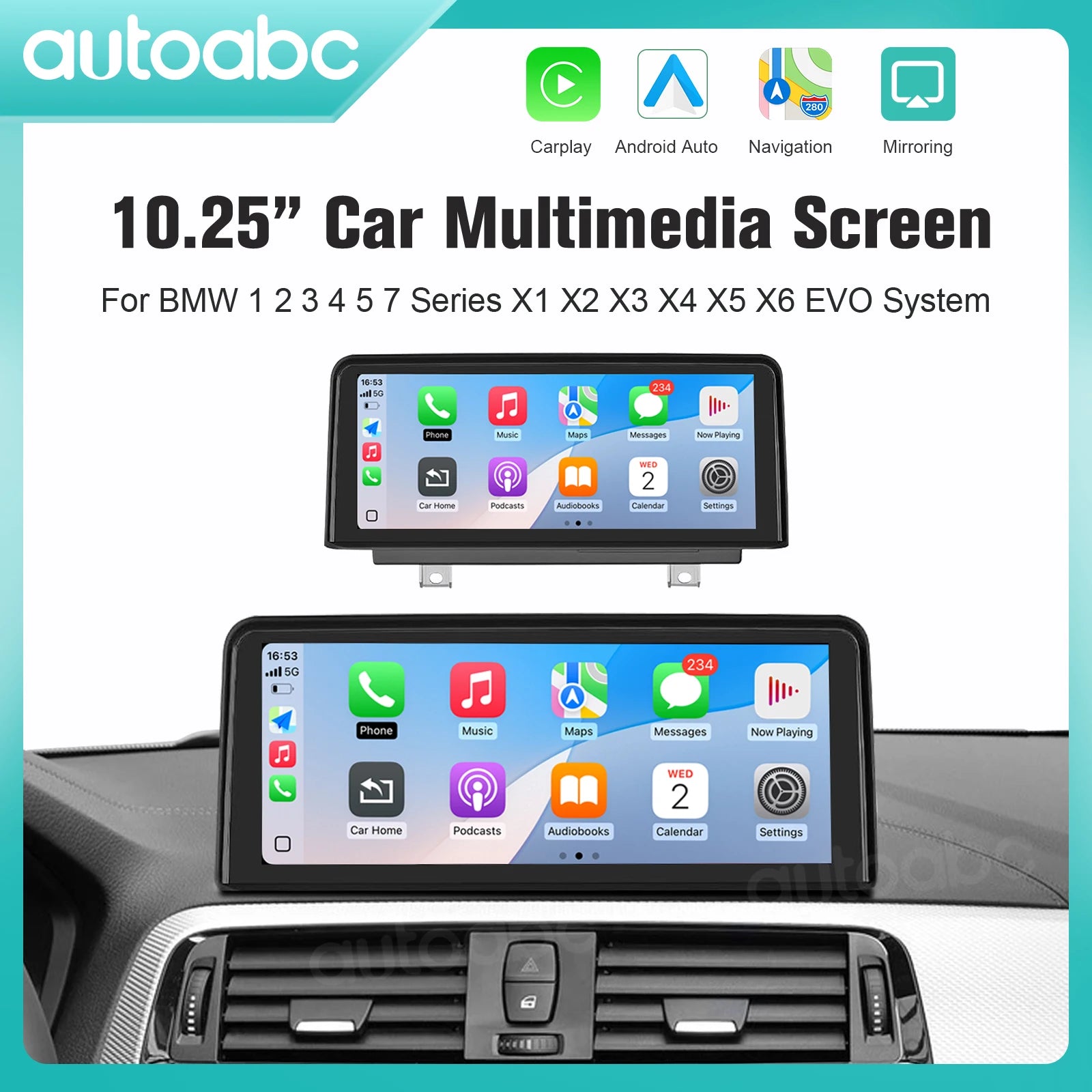 10.25 Wireless CarPlay Android Auto For BMW 1 2 3 4 5 7 Series X1 X2 X3 X4 X5 X6 EVO Syste | AUTOKITSHOP