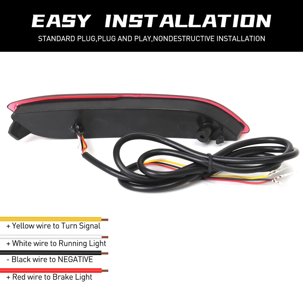 LED Bumper Reflector Lights For Toyota Camry 2018 2019 2020 2021 2022 2023 2025 Dynamic Tu | AUTOKITSHOP