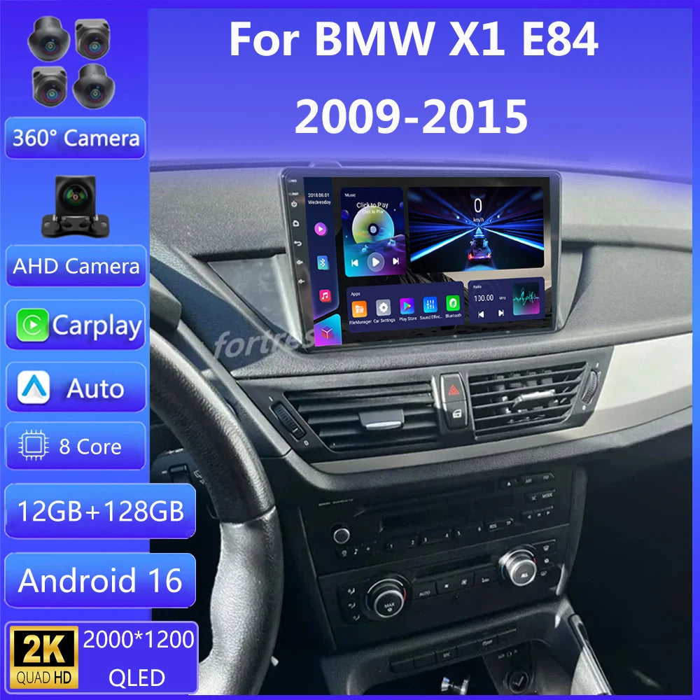 Android 16 carplay For BMW X1 E84 2009-2012 Car Radio Multimedia Video Players Android Aut