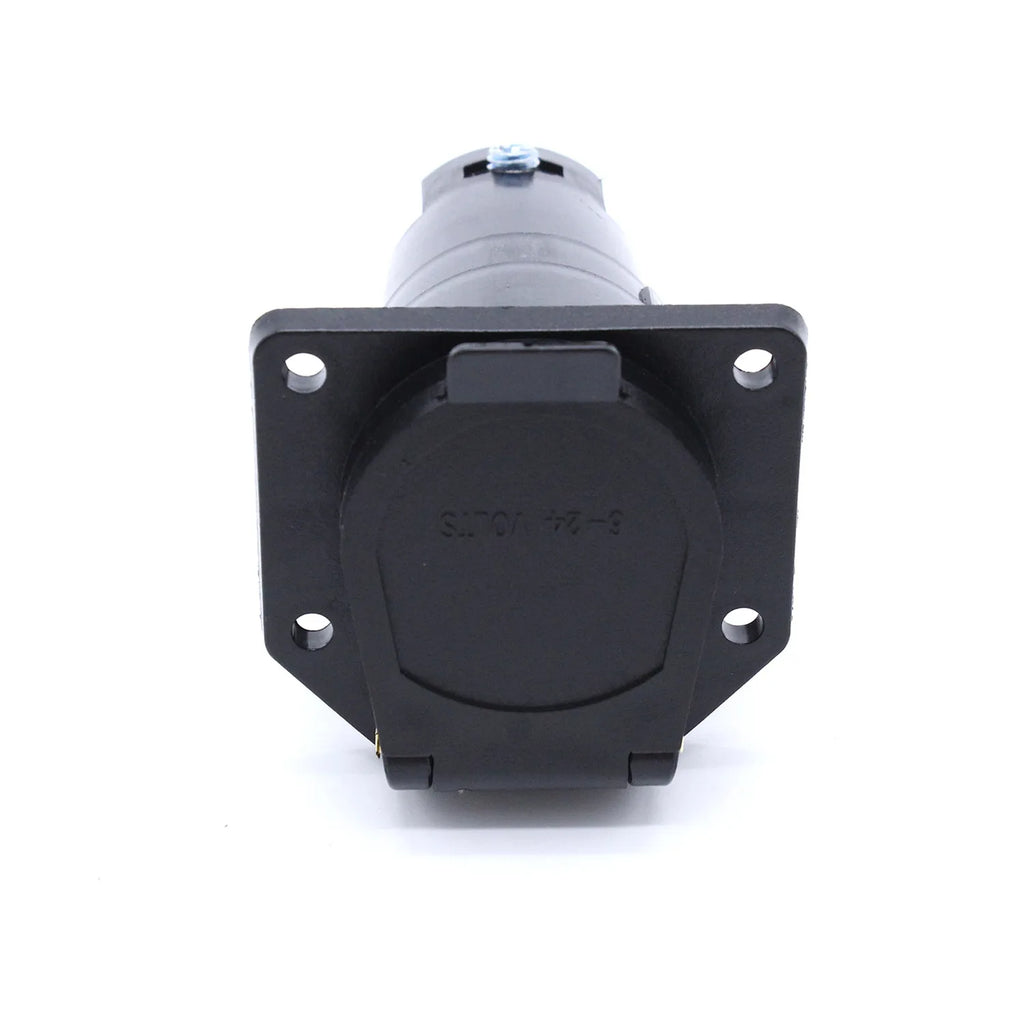 SINOCMP 12V 7 Pin Round Trailer Plug 7 Way Socket Adapter Wiring Connector Automotive Exte