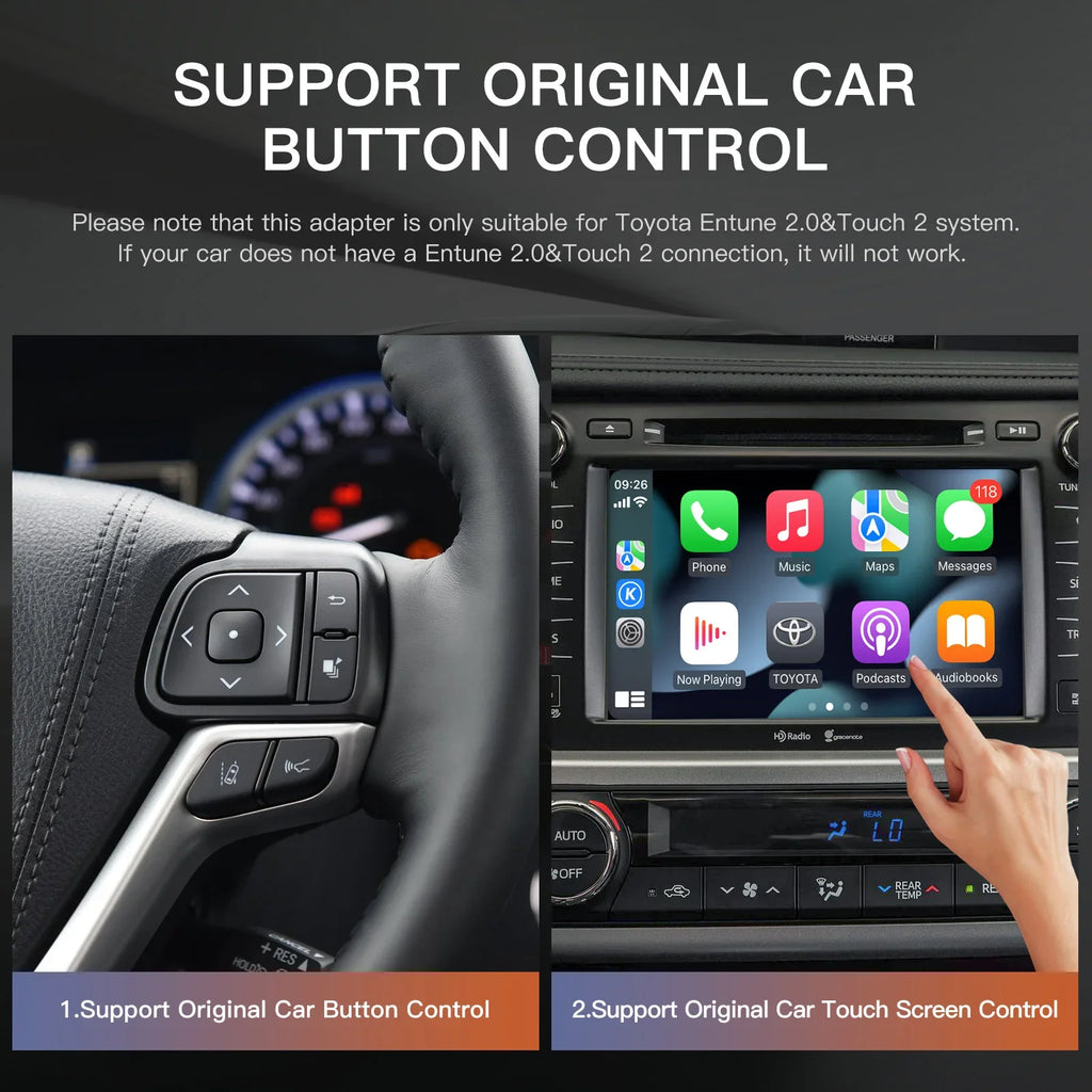 Wireless CarPlay For TOYOTA 2014-2019 HIGHLANDER 4Runner Tundra RAV4 Tacoma Land Curiser P | AUTOKITSHOP