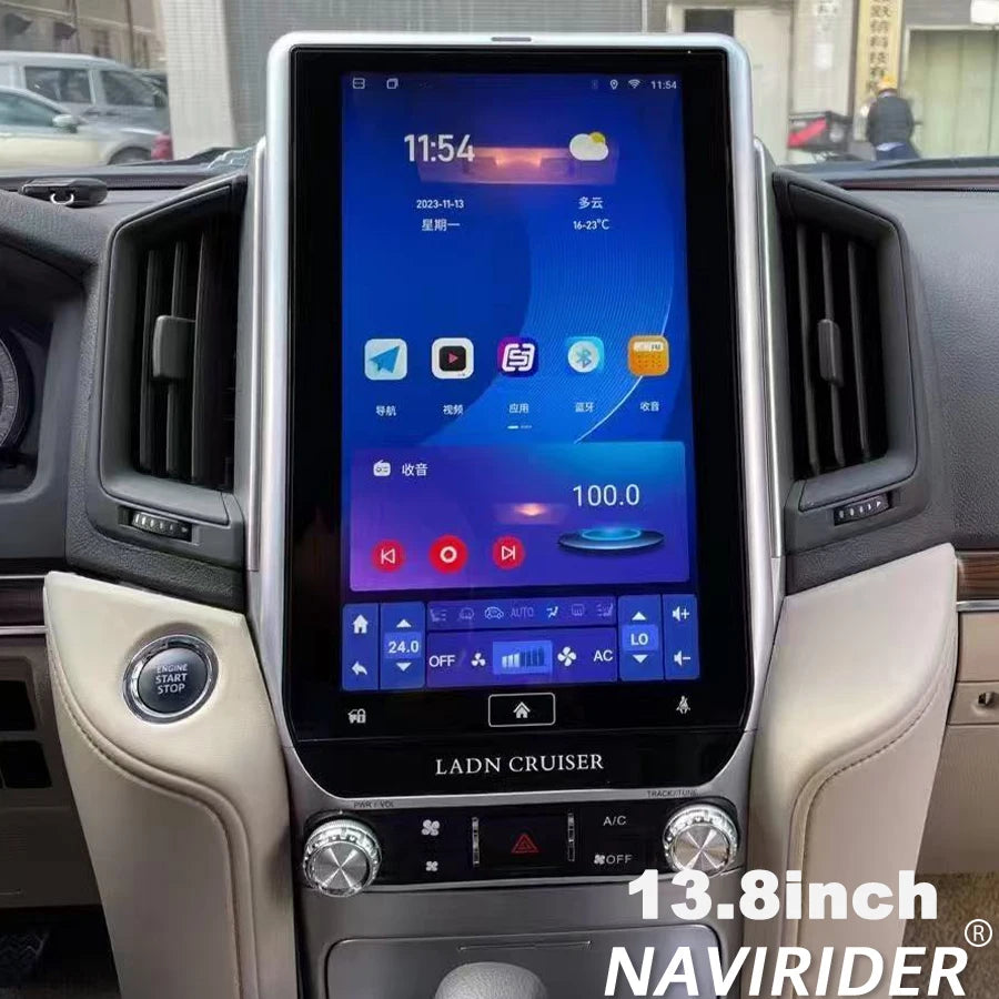 Android 15 Carplay For Toyota Land Cruiser 200 2016 2017 2018 Stereo 256GB 13.8" GPS Navi