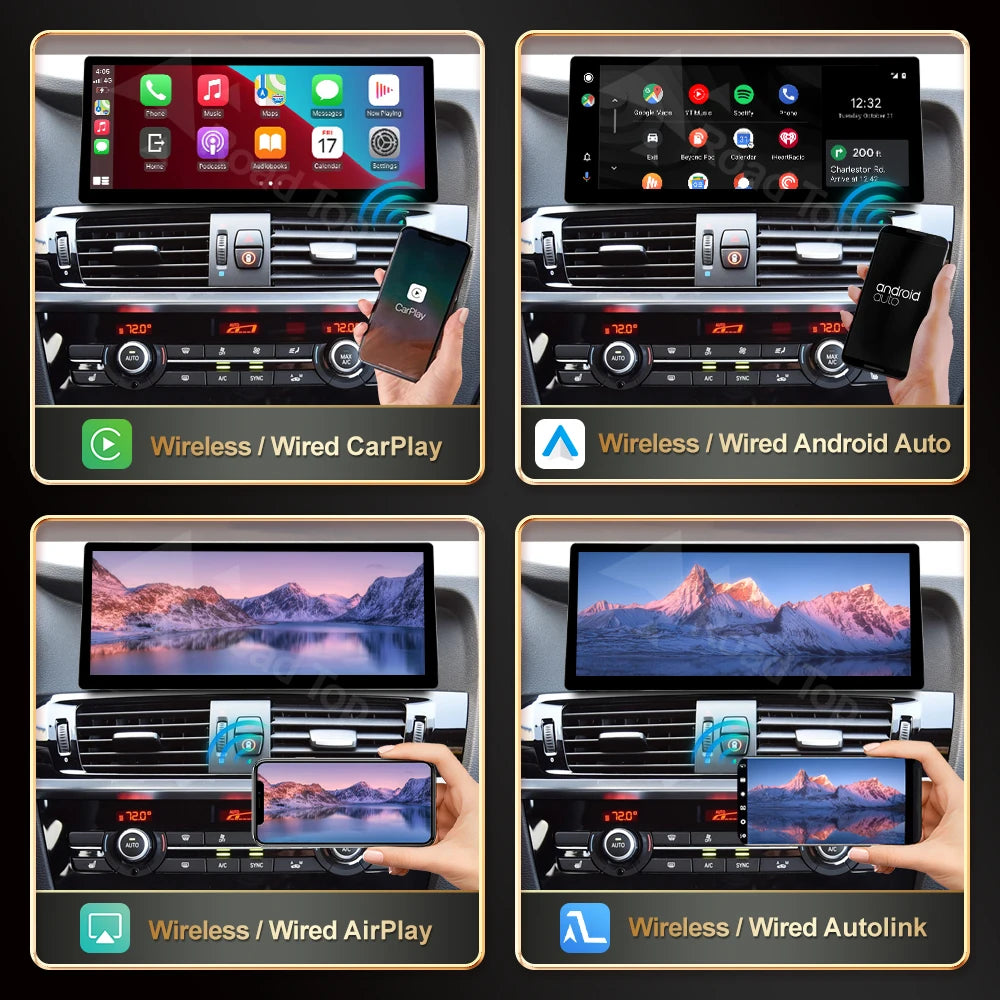 12.3 Ultra-thin IPS Screen RoadTop Wireless Carplay Multimedia Display Android auto Head U