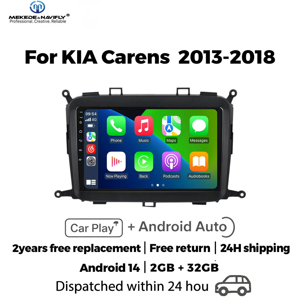 IPS Touch Screen 9inch Car Radio For Kia Carens 2013-2019 Wireless Carplay Android Auto GP