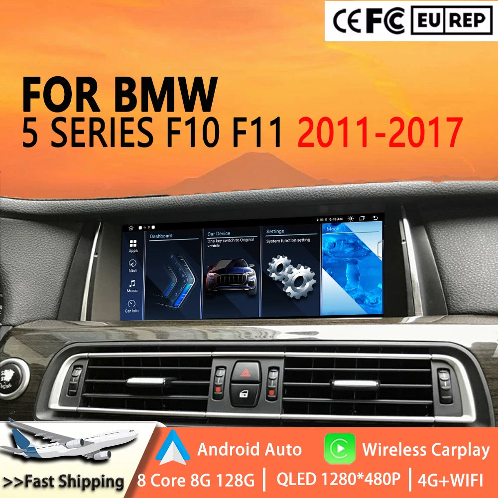 10.25 inch For BMW 5 Series F10 F11 2011 2012 2013-2017 CIC NBT System Android 15 Car Radi | AUTOKITSHOP