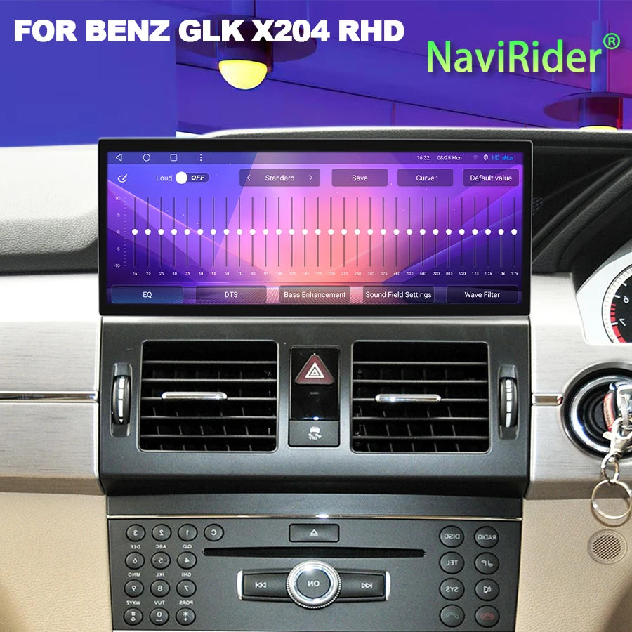 15.8inch Car Radio Carplay FOR BENZ GLK X204 2009-2012 RHD Android Auto Screen Stereo GPS
