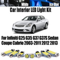 LED Interior Light Kit for Infiniti G25 G35 G37 G37S Sedan Coupe Cabrio 2003- 2011 - Canbus Dome Map Door Trunk Bulbs...