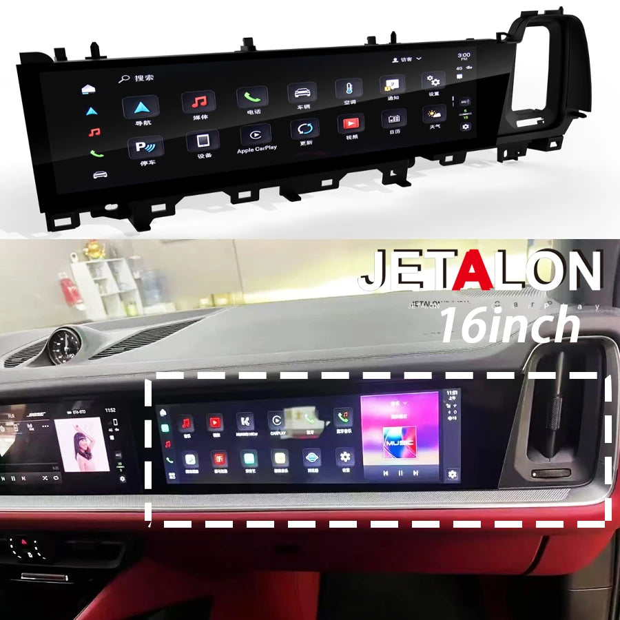 Car Copilot CarPlay Android 13 Screen For Porsche Cayenne 2024 Car GPS Navigation Multimed