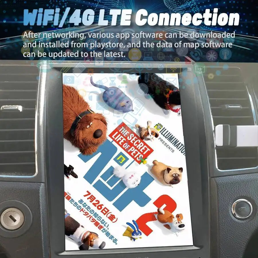 Car Radio GPS Android 15 Carplay Head Unit Multimedia Video Player vertical Screen For For