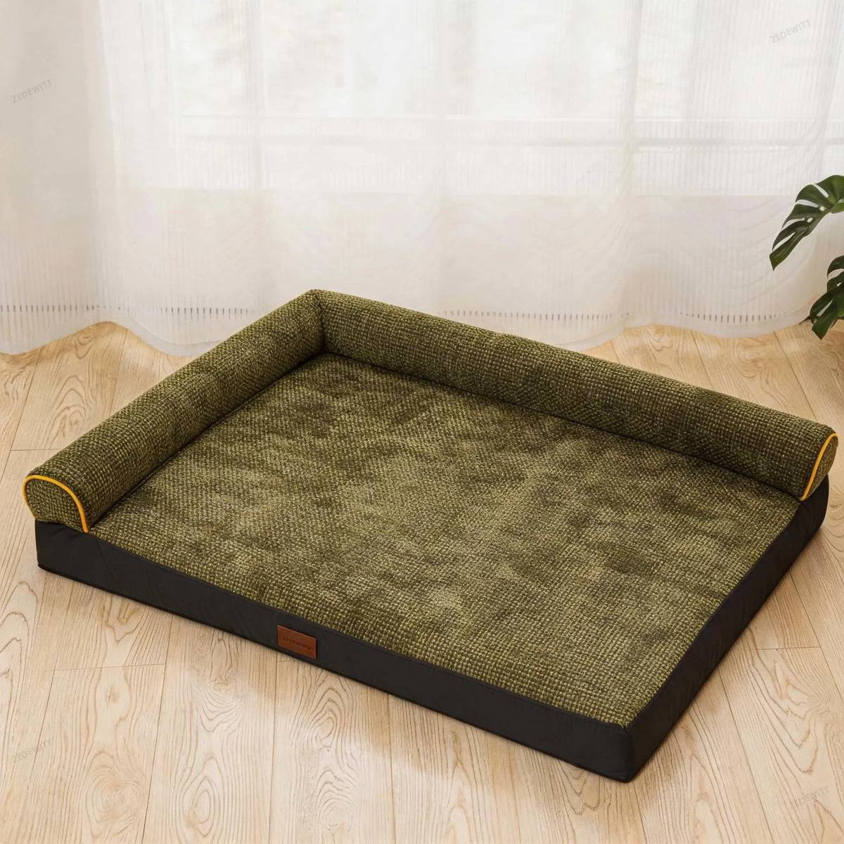 Dual Backrest Sofa Dog Bed Removable Washable Cover Waterproof Non-slip Warm All Season Pet Mat  - Automotive LED Light