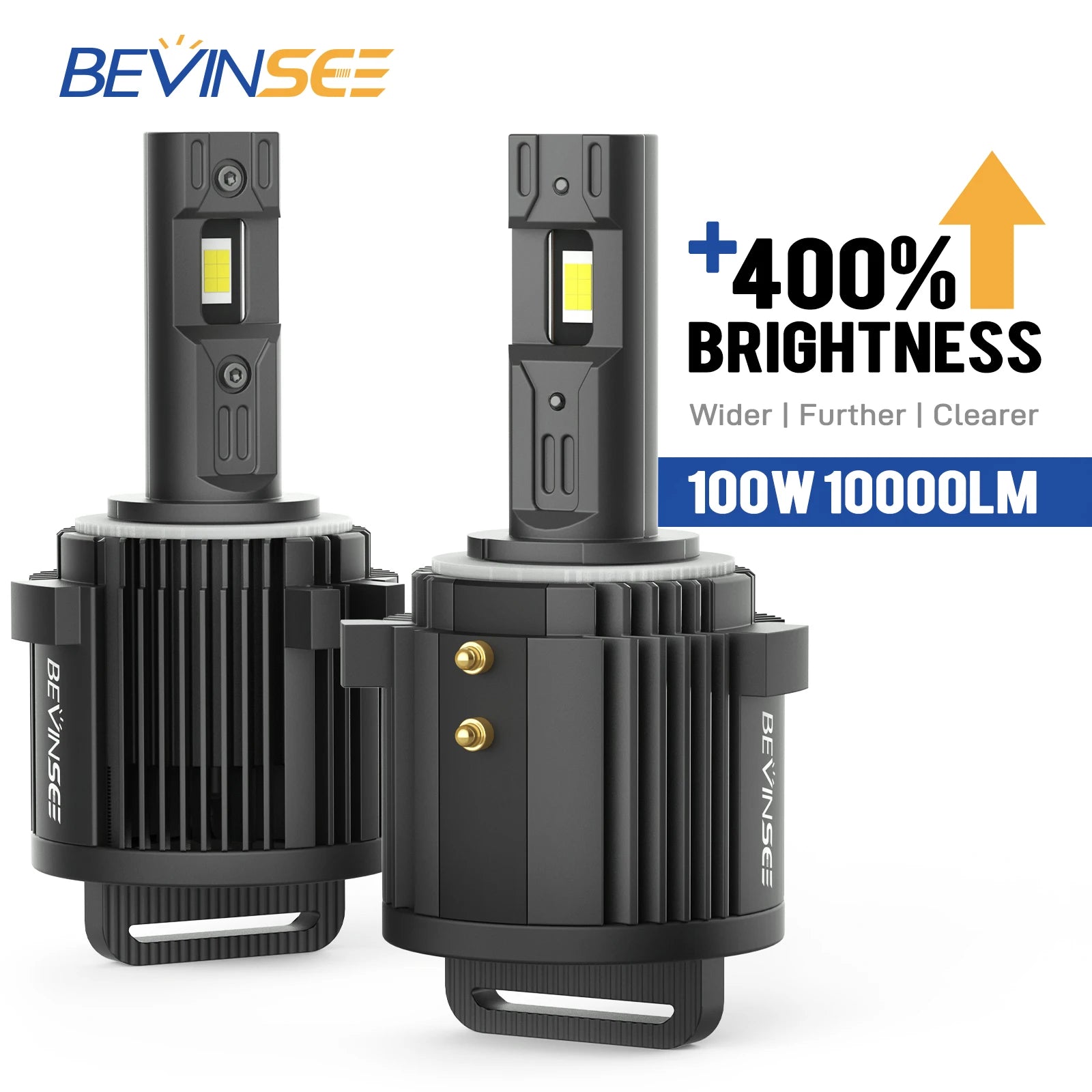BEVINSEE H7 LED Bulb CANBUS 10000LM 100W Super Bright All In One LED Headlamp for VW for G