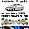 14-Piece LED Interior Light Kit for Toyota Avensis T27 2009 - 2017 - Canbus Dome Map Door Trunk Bulbs | AUTOKITSHOP