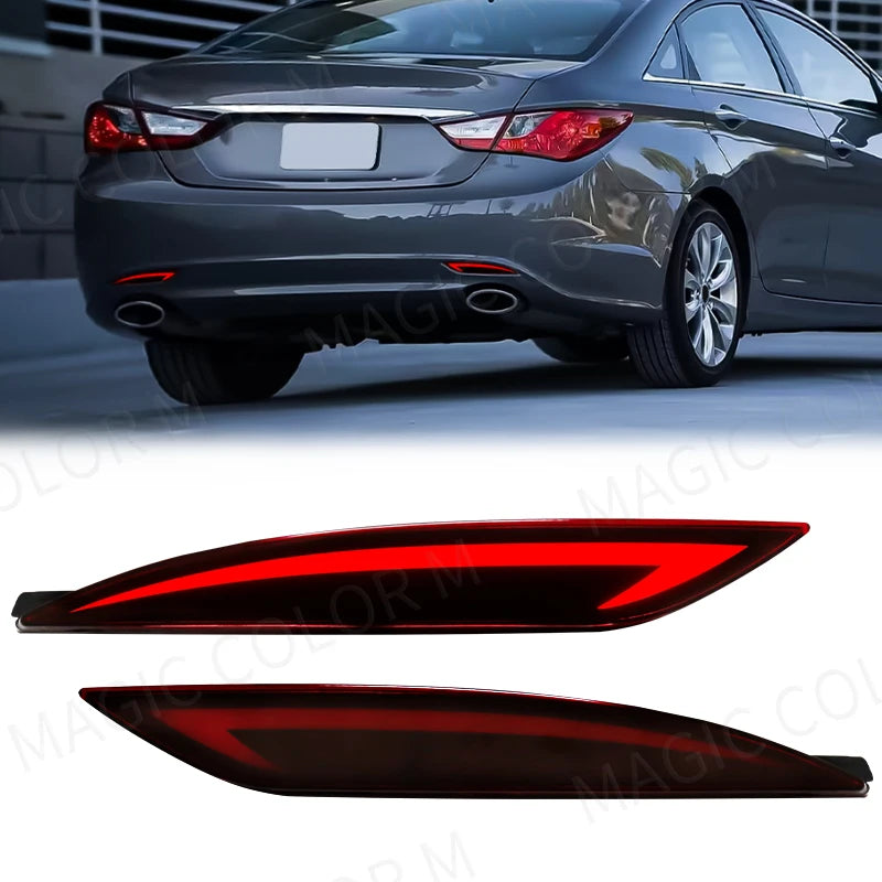 For Hyundai Sonata 8 2010 2011 2012 2013 2014 LED Rear Bumper Reflector Brake Light Turn S | AUTOKITSHOP