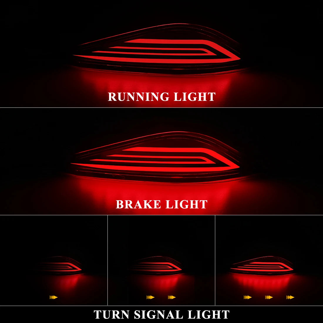 2x Rear Bumper Reflector Brake Light For Toyota Rush Fog Lamp 2018 2019 2020 Park Driving  | AUTOKITSHOP