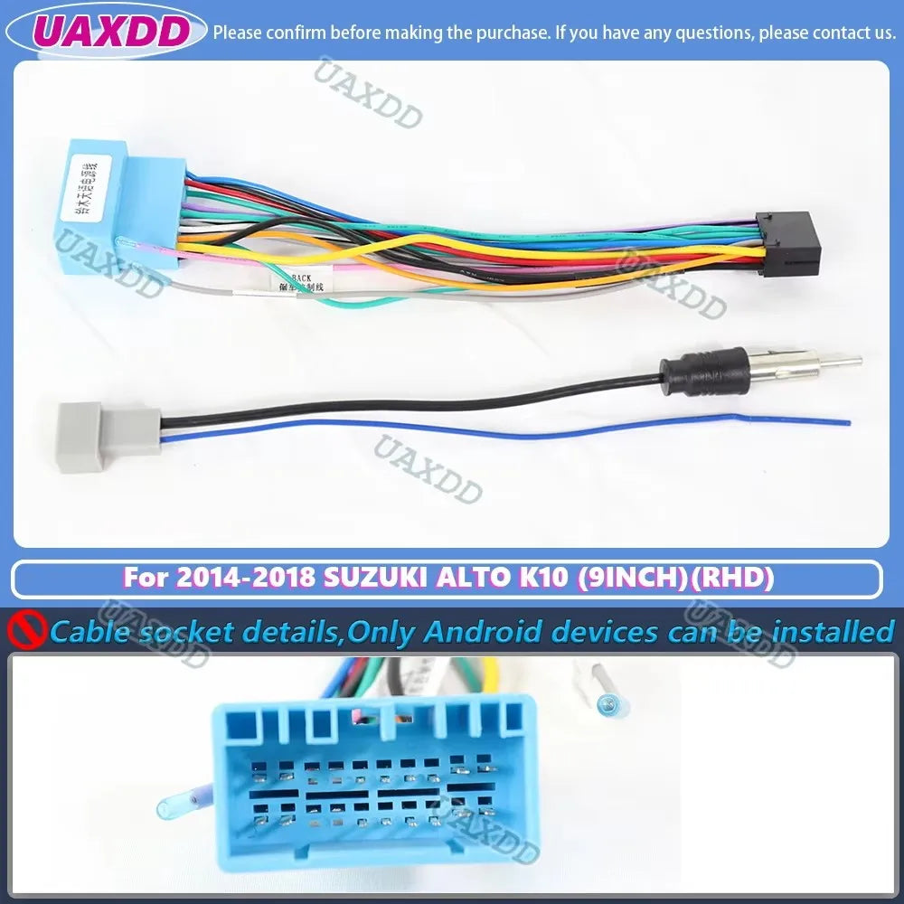 Car Android Radio Frame For Suzuki Alto K10 2014-2018 RHD 9 inch 2DIN Stereo Panel Fascia