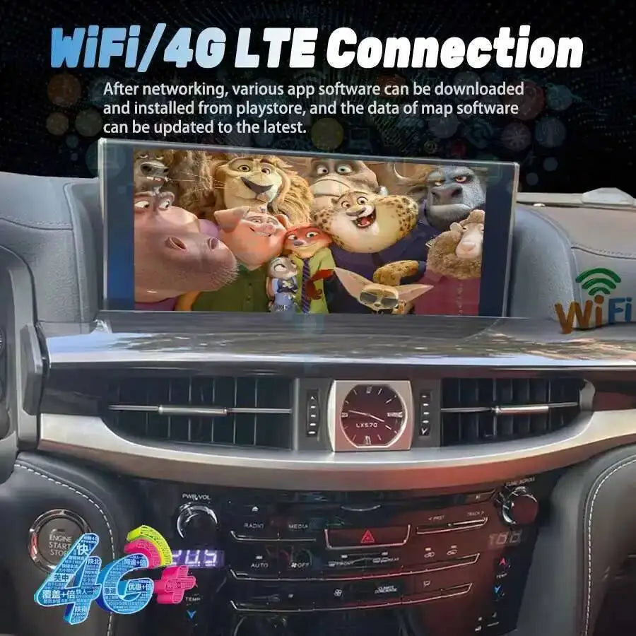 12.3inch Screen Head Unit For Lexus LX570 2016-2024 Stereo Car GPS Android 15 Multimedia V