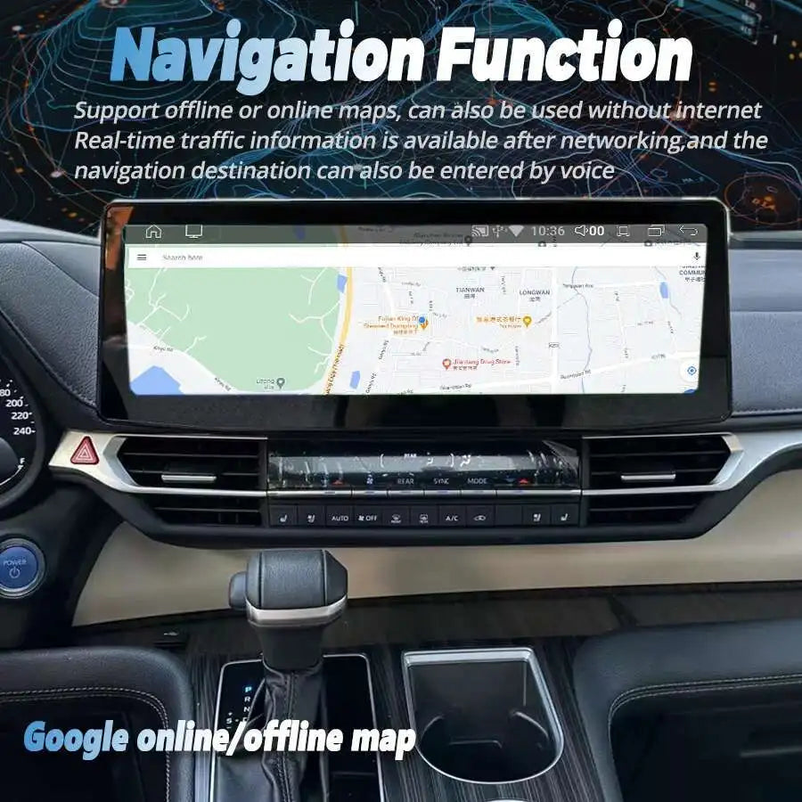 2560*720 Android 14 Screen For Toyota Sienna Gravia 2022-2025 Car Radio Multimedia Video P