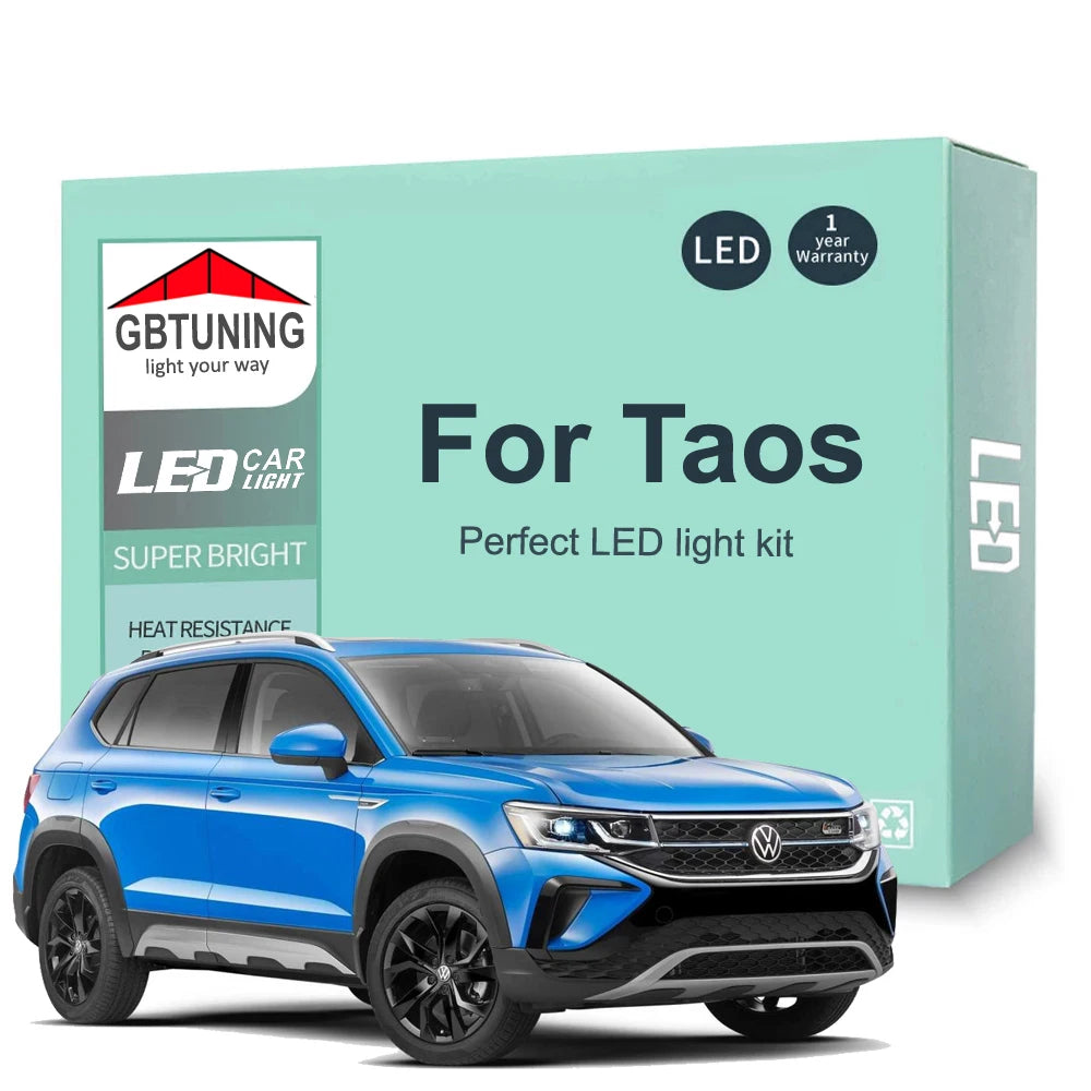 10-Piece LED Interior Light Kit for Volkswagen VW Taos - Canbus Error-Free Bulbs | AUTOKITSHOP