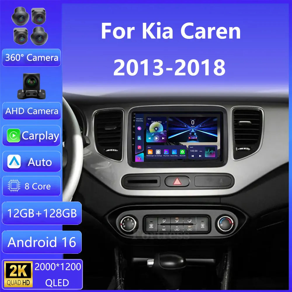 Android 16 Car Radio For KIA Carens Rondo RP 3 III 2007-2018 Head Unit GPS BT Wireless Car