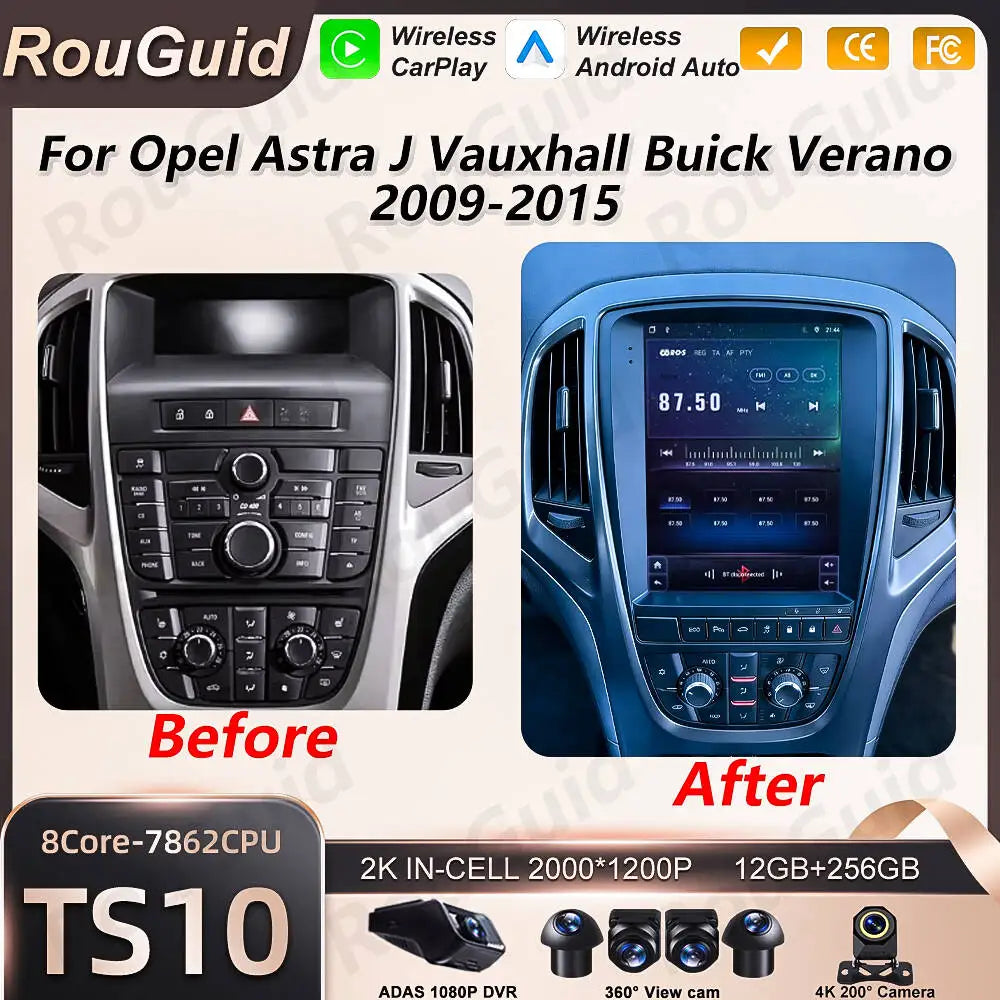 Android 16 Car Radio For Opel Astra J Vauxhall Buick Verano 2009-2015 GPS Navigation Multi | AUTOKITSHOP