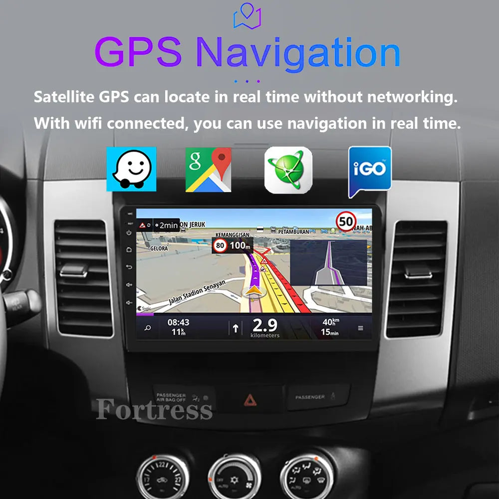 Android 16 For Mitsubishi Outlander xl 2 2005-2012 For Citroen C-Crosser For Peugeot 4007
