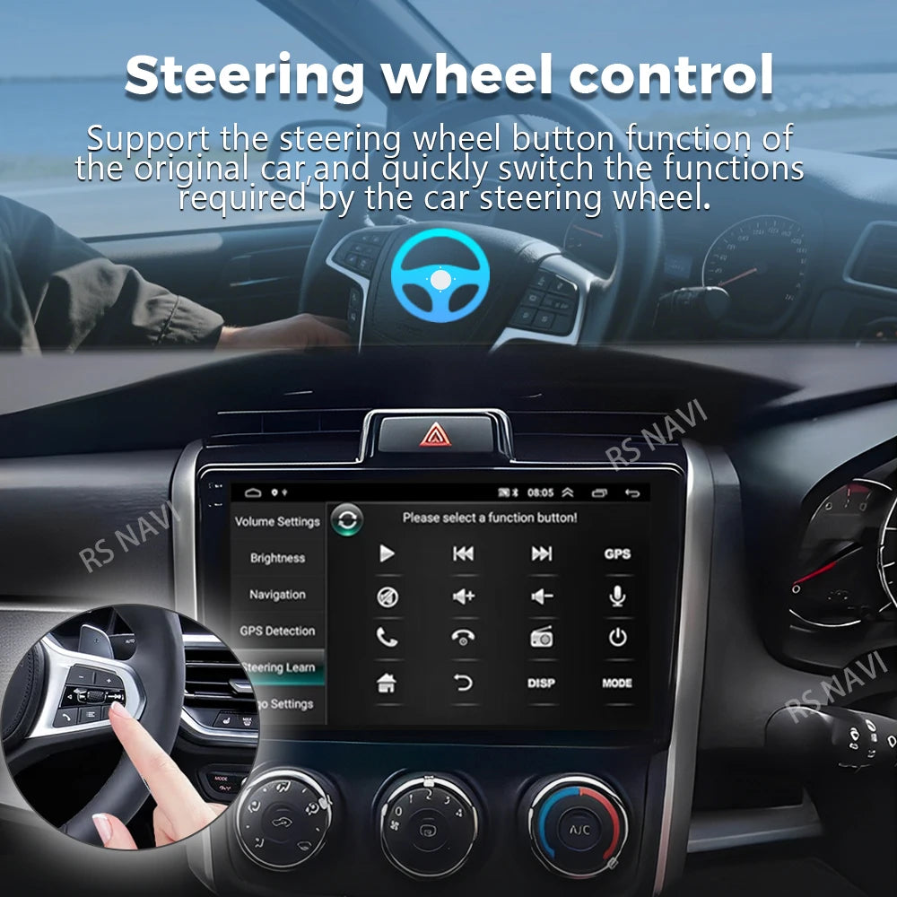 Android 16 For Toyota Corolla Axio 2 Fielder 3 E160 2012 - 2021 2K QLED Stereo Car Radio M