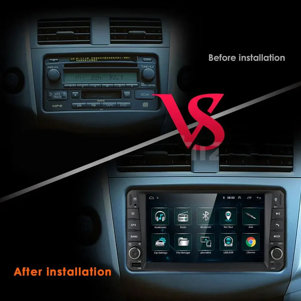 7"Universal Android Car Radio 4G Carplay for TOYATA RAV4 PRADO CAMRY COROLLA HIACE PREVIA