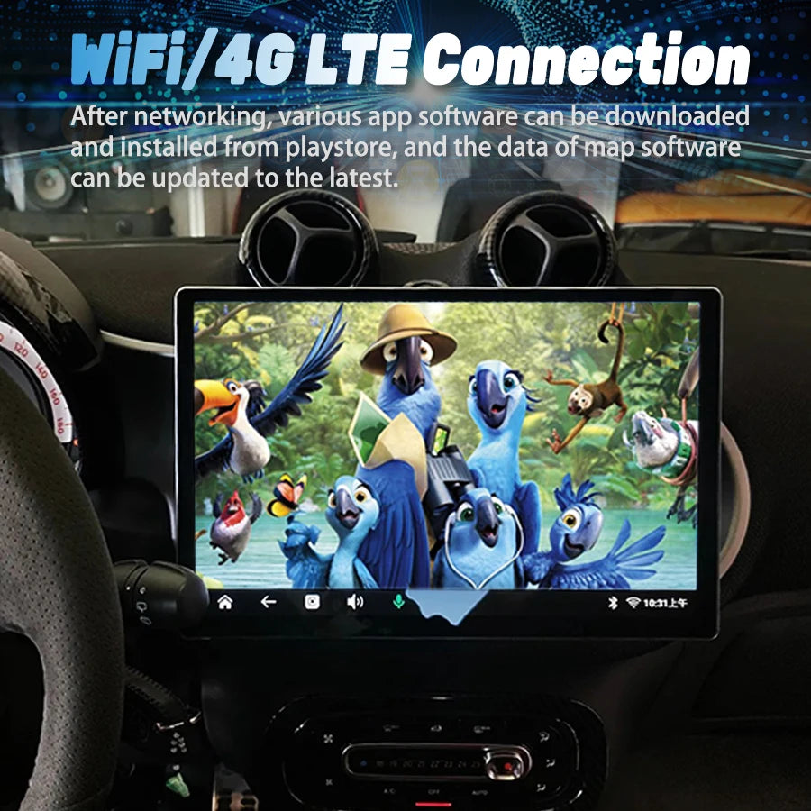 13.3inch for Benz smart 453 Fortwo 2014 - 2020 Screen Radio Car Multimedia Navigation GPS