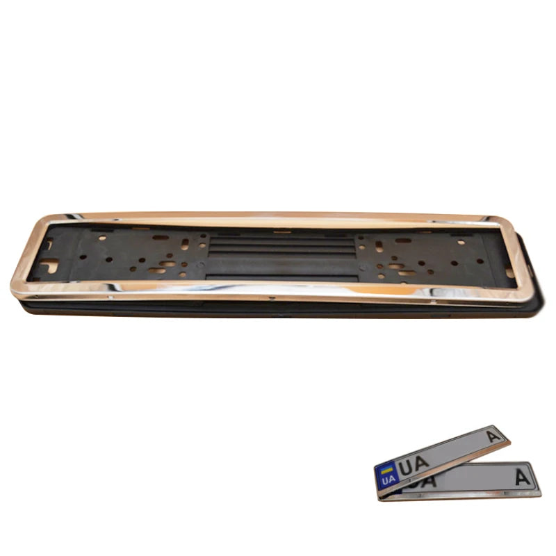 Plastic＋Stainless Steel Car European/German/Russian License Plate Holder Frame