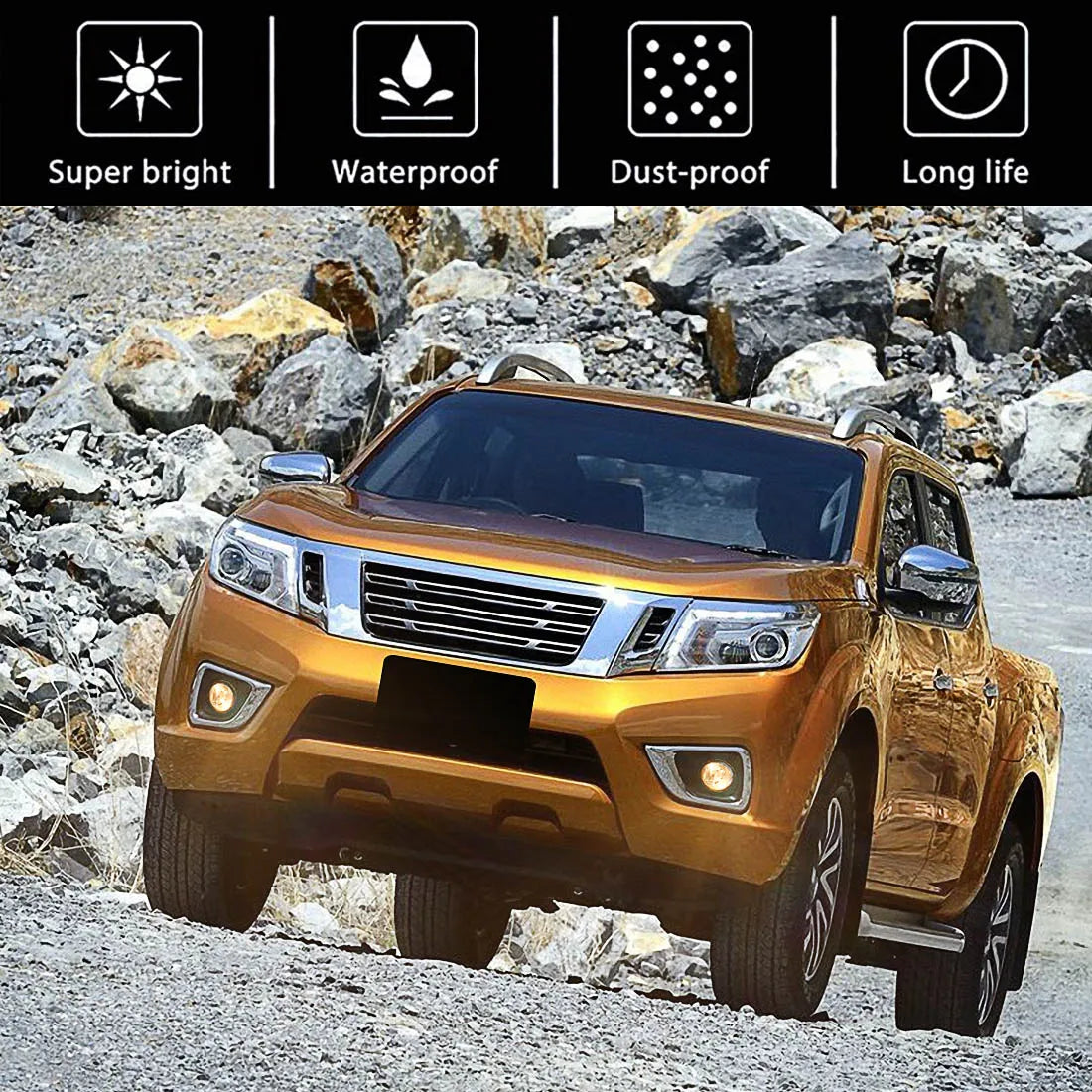 LED Fog Light For Nissan Navara Frontier NP300 2015-ON Car Front Bumper Fog Lamp Daytime R | AUTOKITSHOP