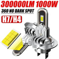 Turbo H7 H4 LED High Low Beam Headlamp Canbus Error Free Car Headlight H7 LED CSP Chip Aut