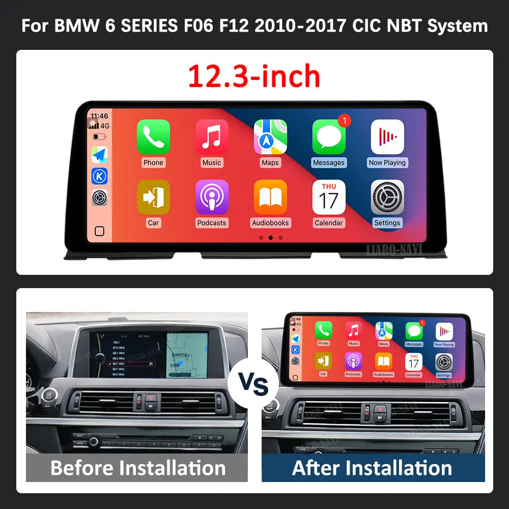 12.3 '' for BMW 6 SERIES F06 F12 2010 - 2017 CIC NBT System Car Video Multimedia Player An