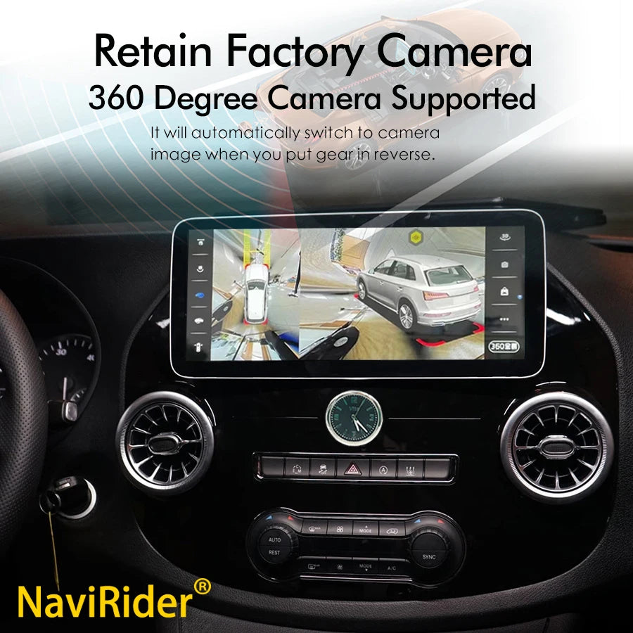 12.3" Android 14 Screen For Mercedes Benz Vito 116 W447 2016 Car Multimedia Player Autorad