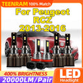 LED Headlight Bulbs 360W 60000LM Super Bright Auto Lamps 6000K White 12V Car Fog Lights Fo