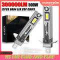 H1 LED Headlights 300000LM 6000K 500W 16 Core 9084 CSP High Low Beam Turbo Auto Light 1:1