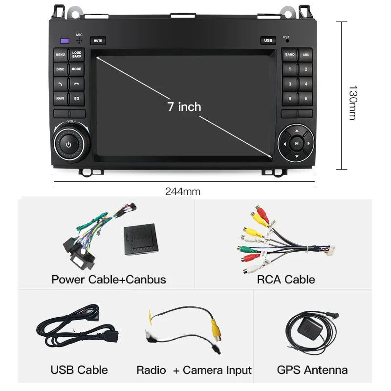 SZLELV Carplay Player Autoradio For Mercedes Benz B200 B150 B170 A180 A160 W169 W245 GPS B
