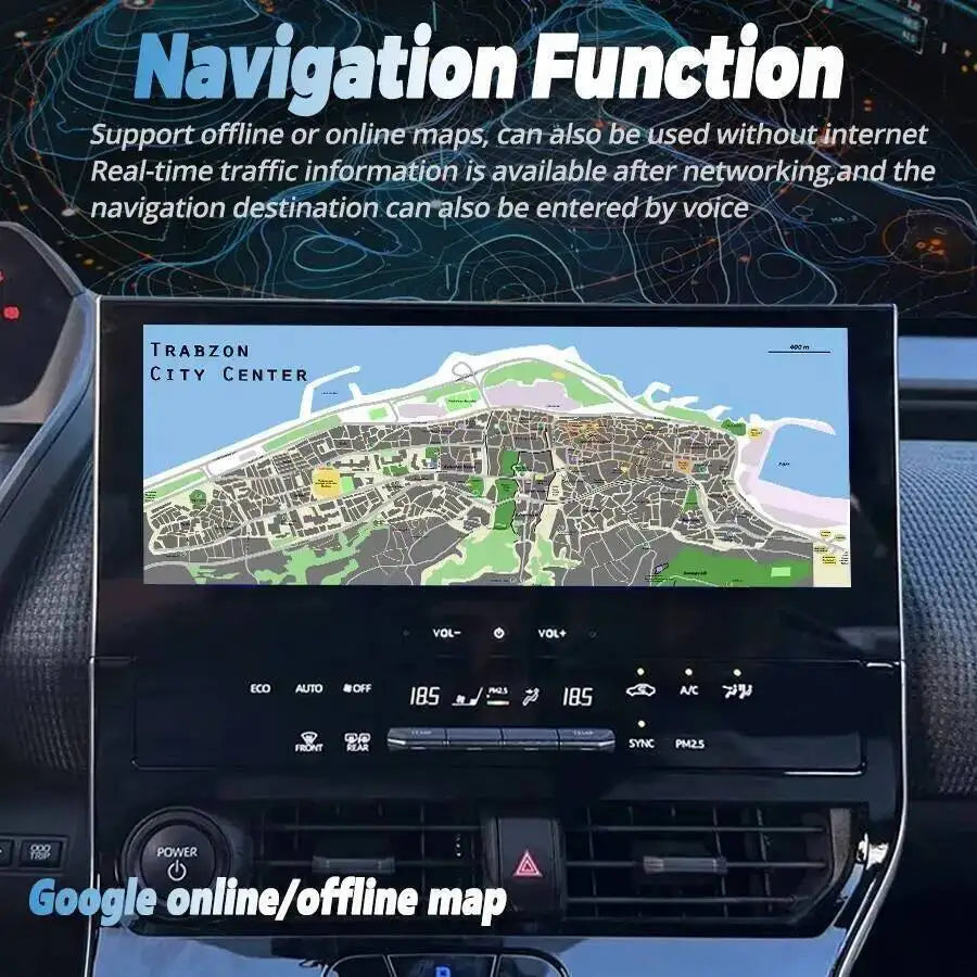 Auto 12.3Inch Radio Screen For TOYOTA BZ4X PLATINUM 2022-2025 Carplay Android 13 Car Navi