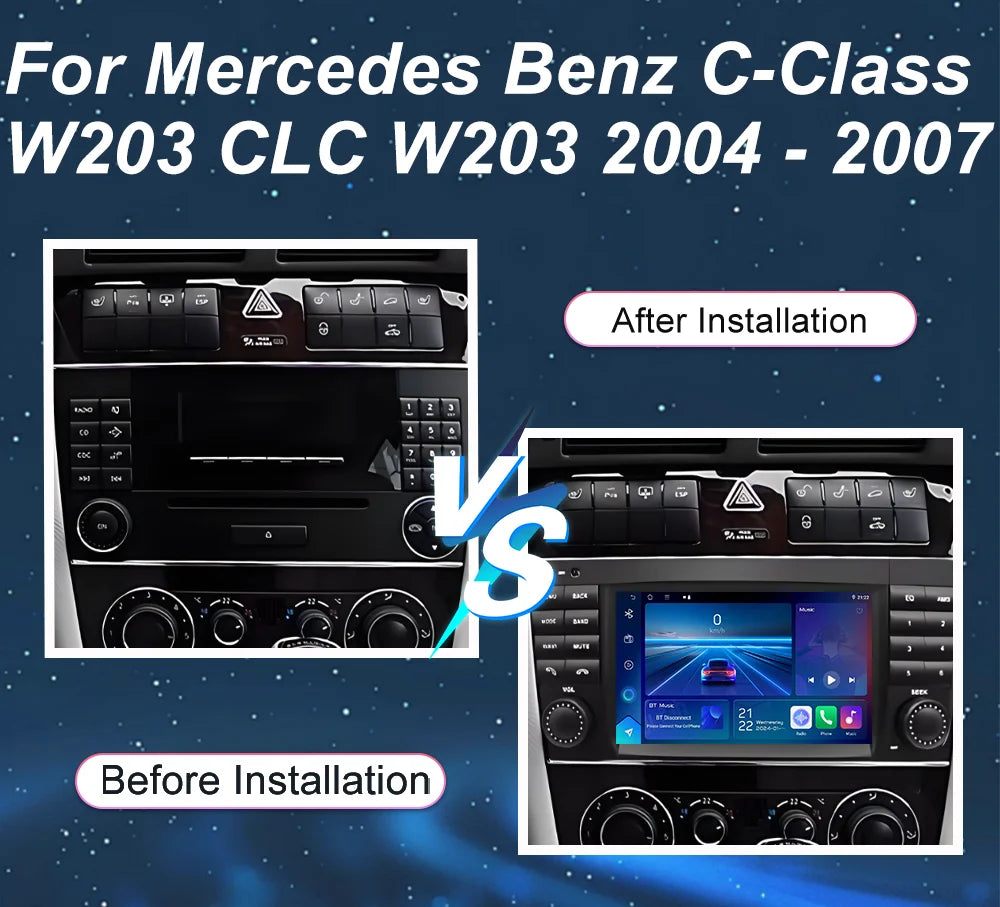 7'' For Mercedes Benz C-Class W203 CLC W203 2004-2007 Screen Android 16 Car Radio Multimed