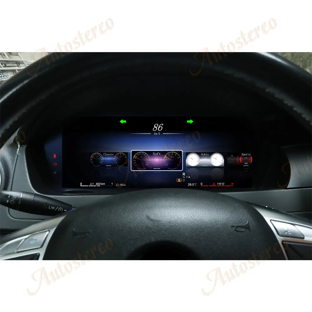 Car Digital Cluster Virtual Cockpit Speed Meter Screen For Mercedes Benz C Class W204 NTG4