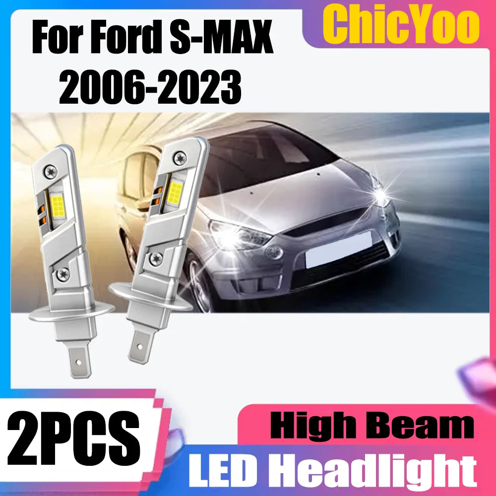 Canbus No Error 6000K White H1 High Beam LED Headlight 3570 CSP Chips 25000LM 130W Plug an