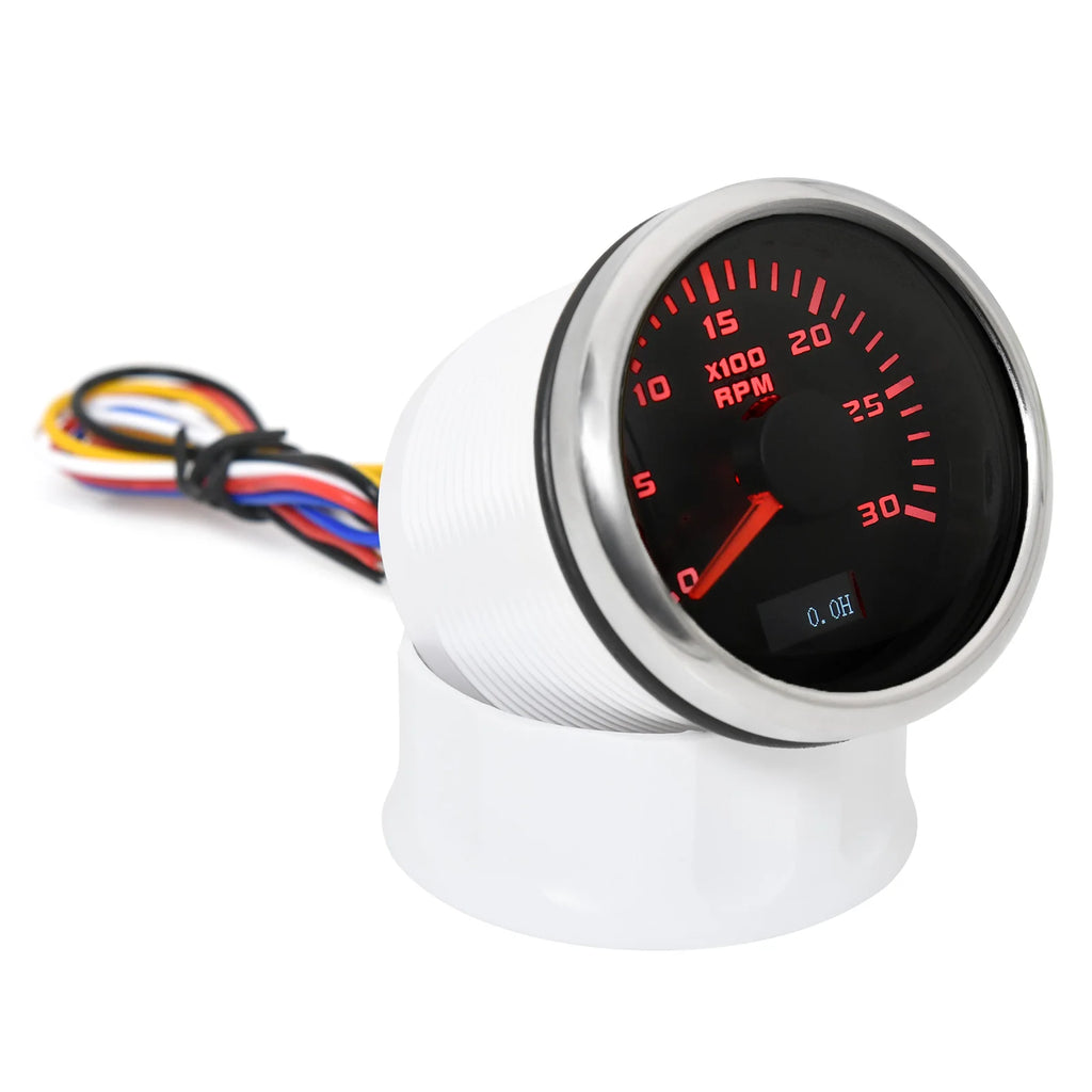 HD 0~3000 RPM 4000RPM 7000RPM 8000RPM 52mm Tachometer +Tacho Sensor Car Marine Outboard Diesel E - Automotive LED Light